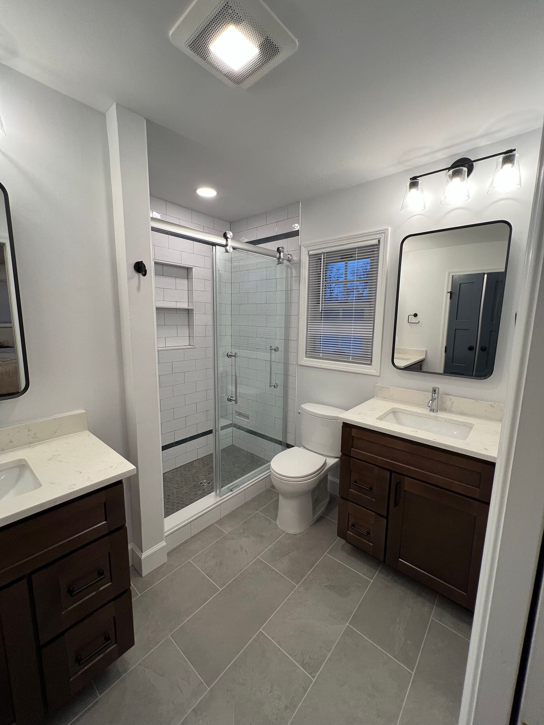 full bathroom finish